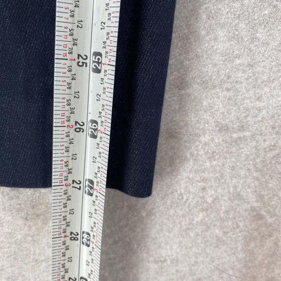 Talbots Womens Pants Womens 8 High Waist Straight Leg Pockets Dark Blue Chambray - Picture 12 of 14